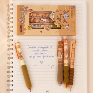 Kit Caneta Premium Apagável Capivara Moka 5 UND - IMPORTADO - BLISTER