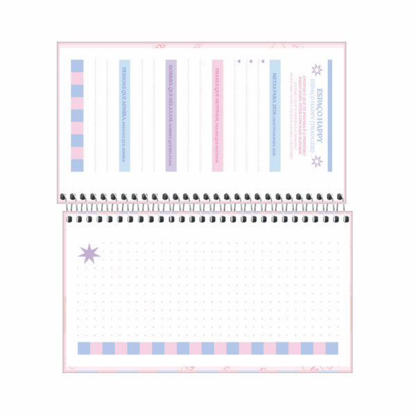 Agenda de Bolso Espiral 16,7 x 8,9 cm HAPPY - TILIBRA - UND