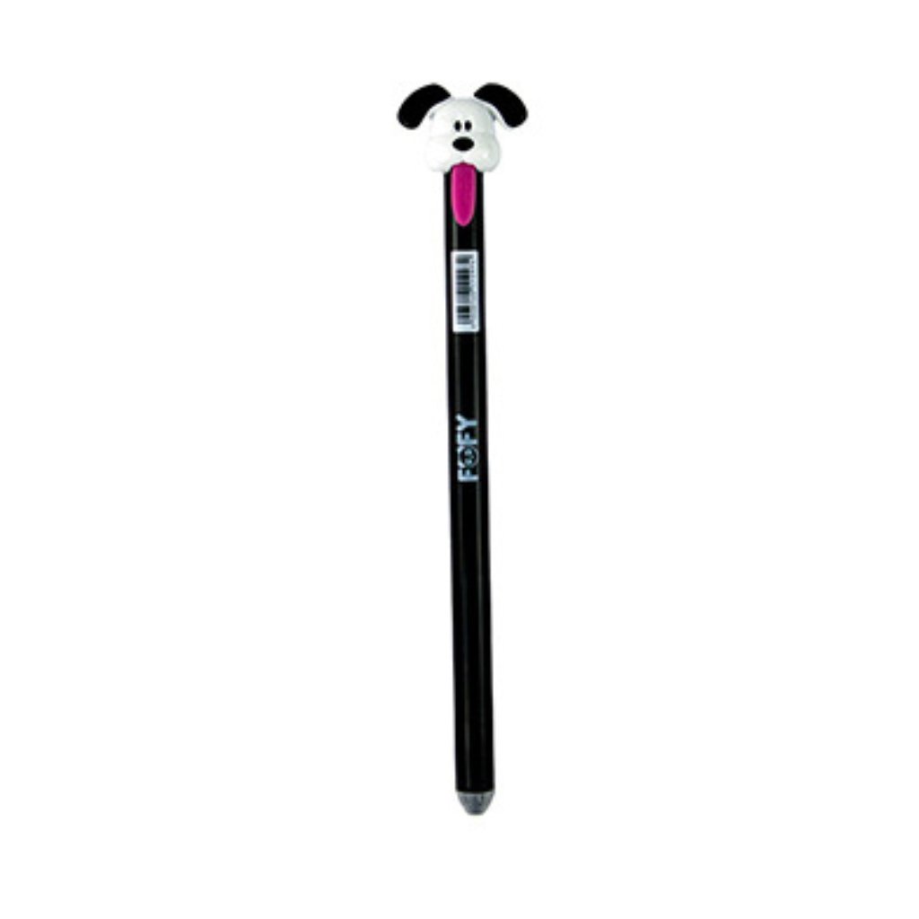 Caneta Esferográfica Apagável 0.5 mm Azul/Preta Dog Tongue Puxa Língua - FOFY - UND
