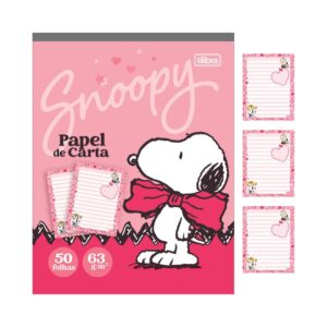 Caderno Colado Papel de Carta 50 fls SNOOPY - TILIBRA - UND