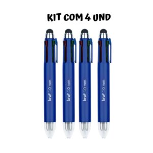Caneta Esferográfica 4 Cores Touch 1.0 mm BRW