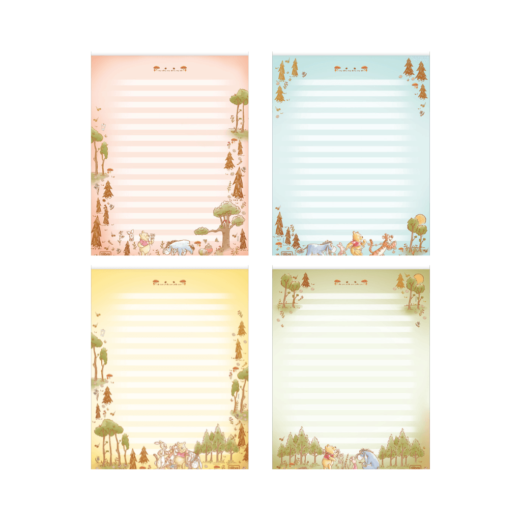 Caderno Colado Papel de Carta 50 fls URSINHO POOH - TILIBRA - UND