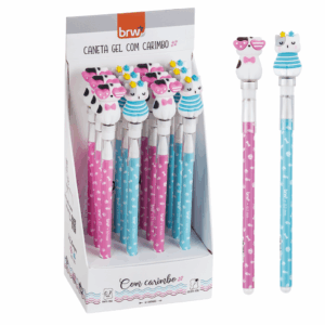 Caneta Esferográfica Divertida Apagável 0.7mm c/ Carimbo BRW - Display 12 UND