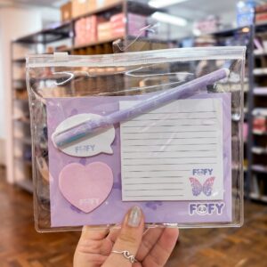 Kit de Anotações Butterfly Soft 4 Peças - FOFY - UND