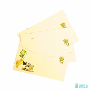 Kit 6 Papéis de Carta + 3 Envelopes Gato - UNISO - UND