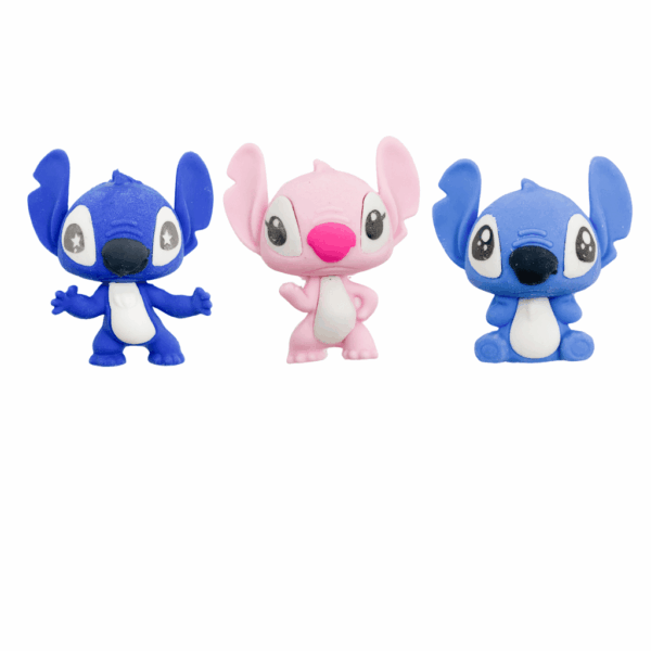 Borracha Fofa STITCH e ANGEL - PACOTE 6 UND