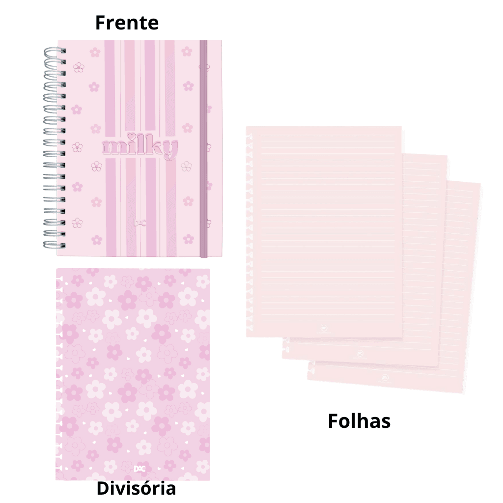 Caderno Smart Colegial Milky 80 Fls - DAC