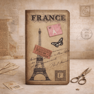 Caderneta Capa Dura Vintage Scrapbook 16x9,5 cm - IMPORTADO - UND