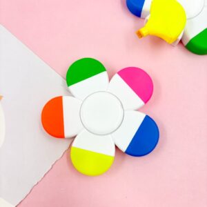 Marca Texto Spinner Flor 5 Cores