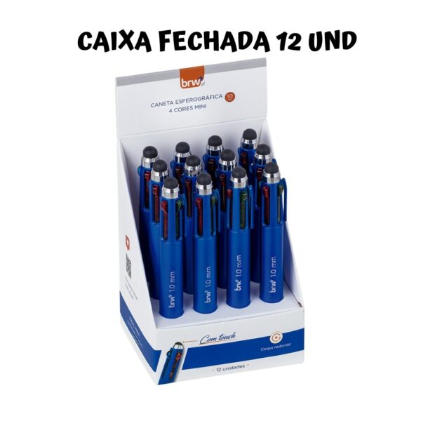 Caneta Esferográfica 4 Cores Touch 1.0 mm BRW