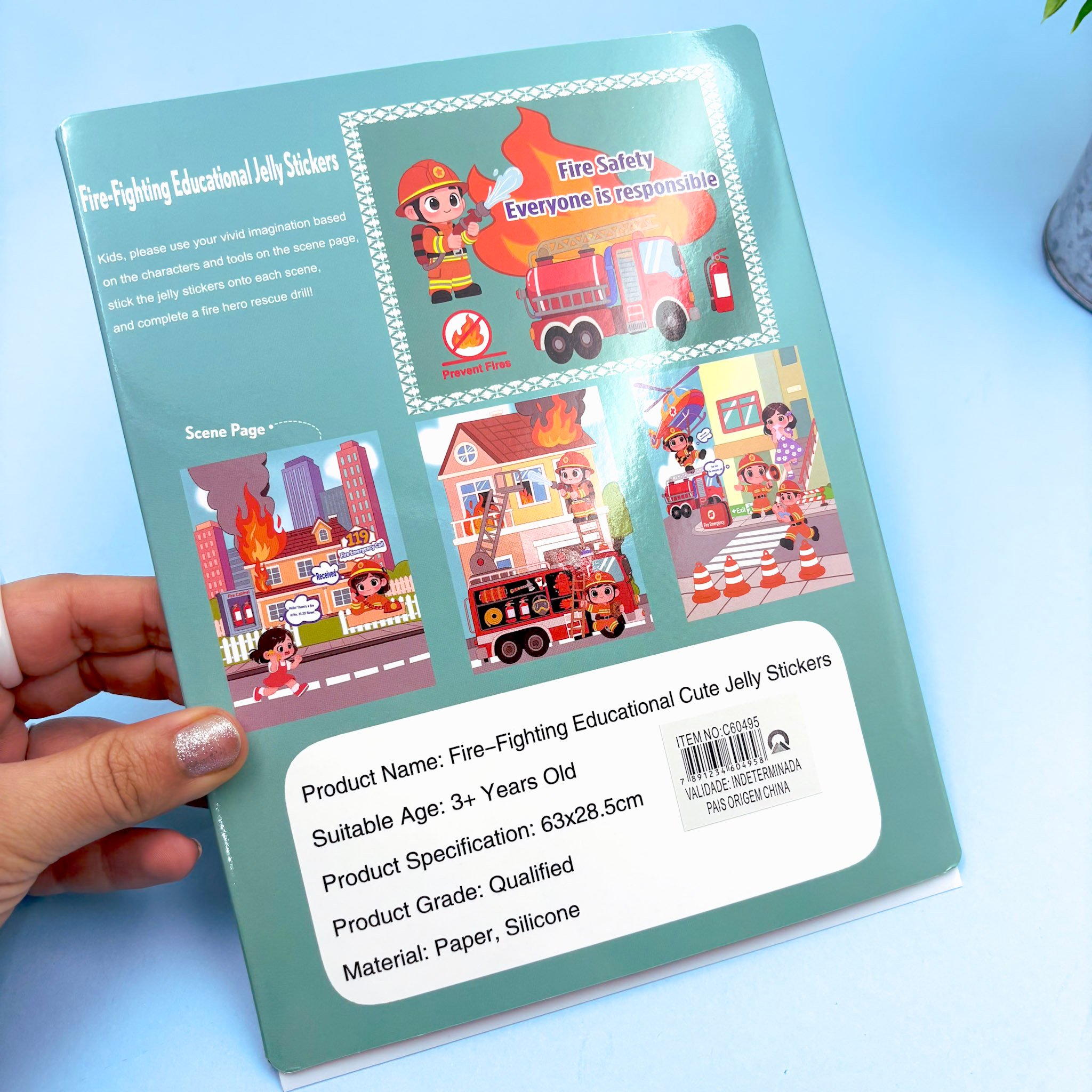 Kit Cenário Educativo Adesivo Gelatina Bombeiros - IMPORTADO - UND
