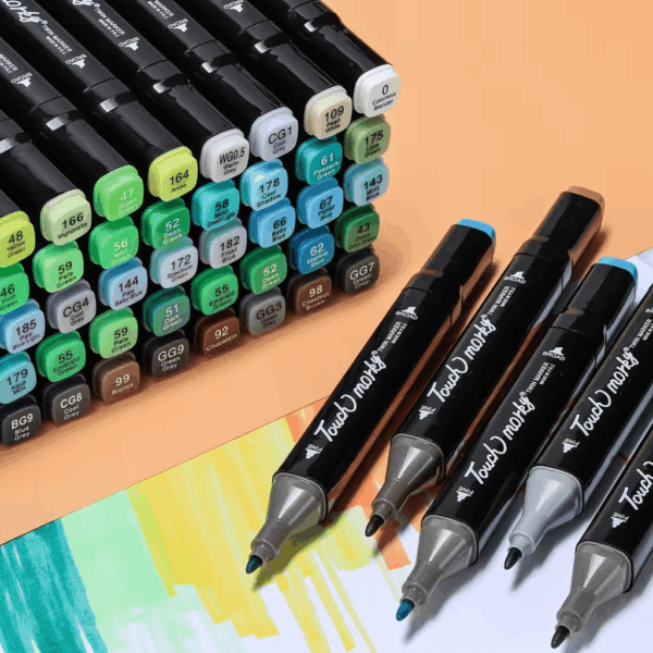 Caneta TOUCH Marcador Ponta Dupla PARA COLORIR - MALETA 100 CORES