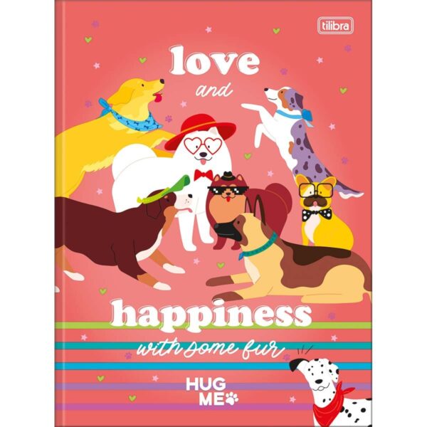 Caderno Brochura Capa Dura Universitário Hug Me Tilibra