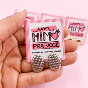 KIT Mimo - Brinco + Cartão - PACOTE 10 UND
