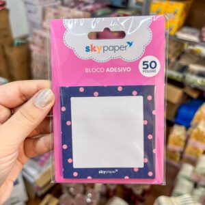 Bloco de Notas Adesivado Poá 50 Fls - SKYPAPER - UND