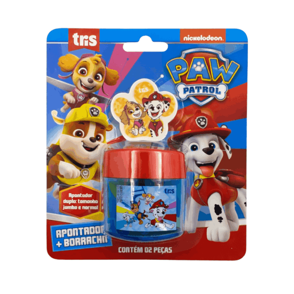 Apontador + Borracha Patrulha Canina - TRIS - BLISTER