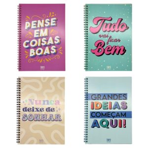 Caderno Aramado Frases 55 fls 16,9x24,8cm - TOKYO DESIGN - UND