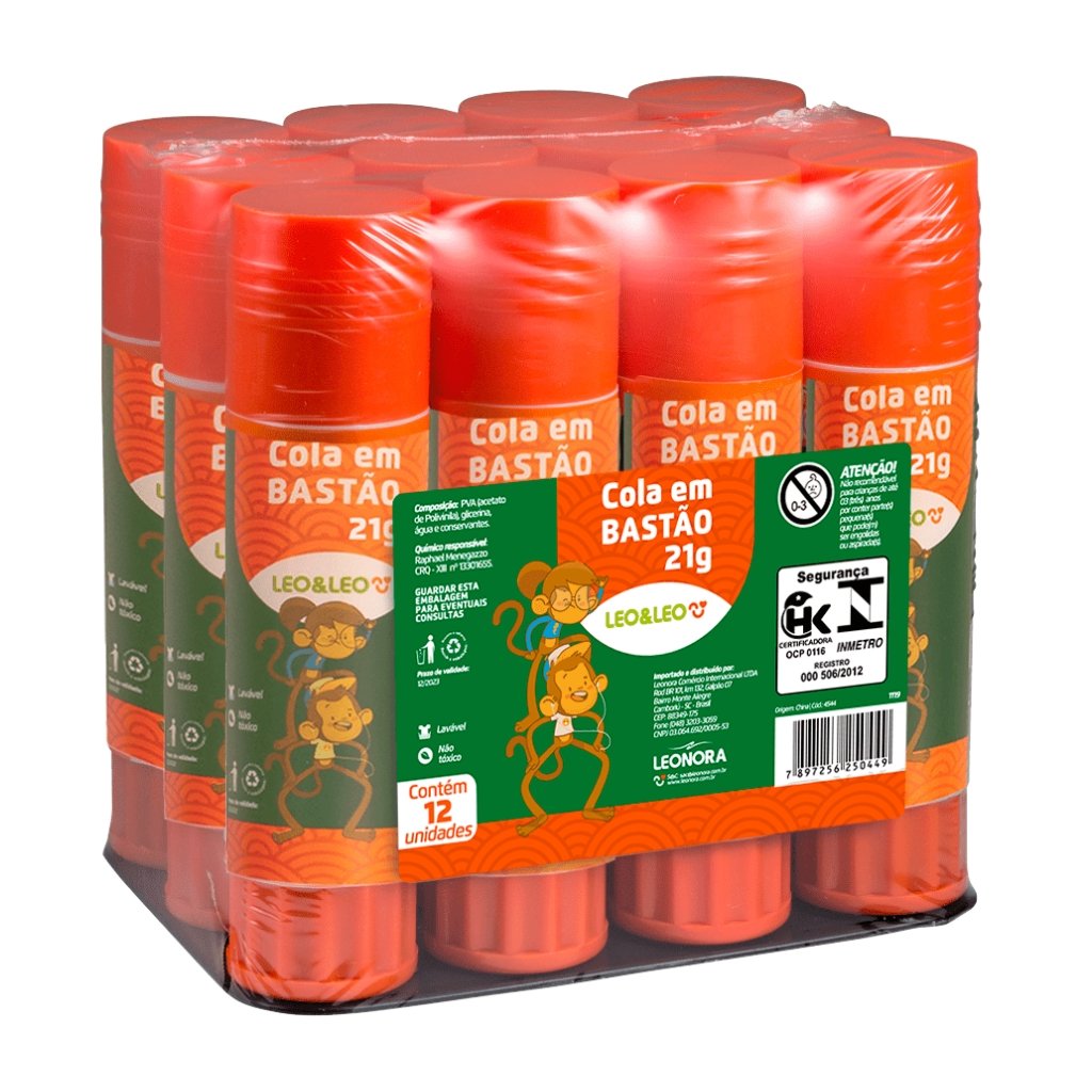Cola Bastão 21 G - LEO E LEO - CX 12 UND