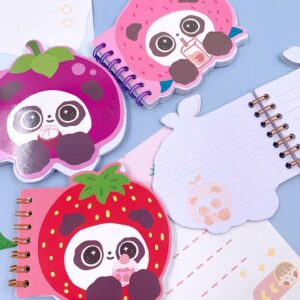 Mini Caderno Aramado Panda Frutinhas