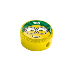 Kit Apontador Depósito + Borracha Minions TRIS - Blister 2 Peças