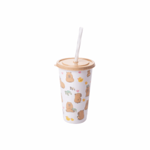 Copo Refri c/ Canudo Capivara 500 ml - PLASÚTIL - UND
