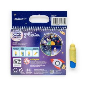 Livro de Colorir com Água Galáxia LEO E LEO - BLISTER
