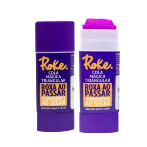 Cola Bastão Mágica Triangular 8g Roxa - ROKE - UND