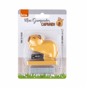 Grampeador Plástico Capivara 20 Fls + grampo 26/6 - BRW - BLISTER