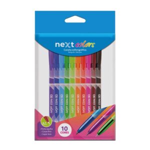 Caneta Esferográfica CIS Next - BLISTER c/ 10 CORES