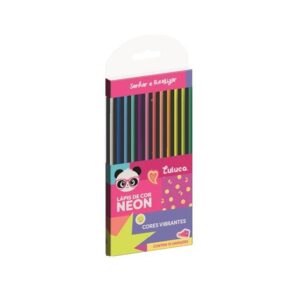 Lápis de Cor Sextavado NEON 12 Cores Luluca - SKYPAPER - BLISTER