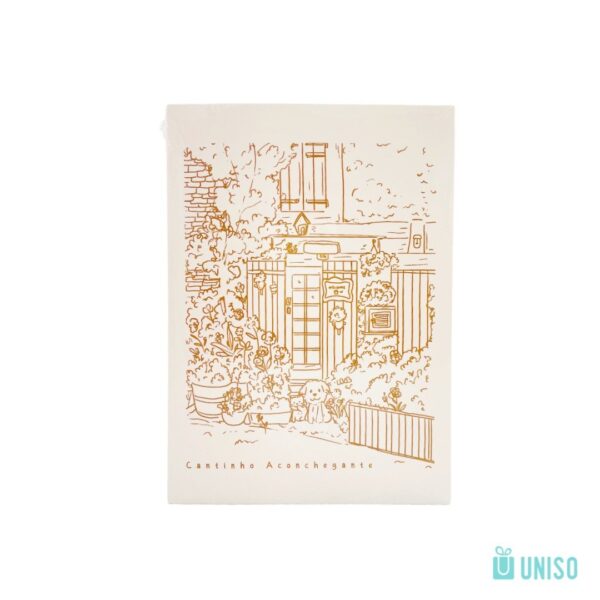 Caderno A5 Sketchbook SEM PAUTA Cantinho Aconchegante 14,4x 21cm - UNISO - UND