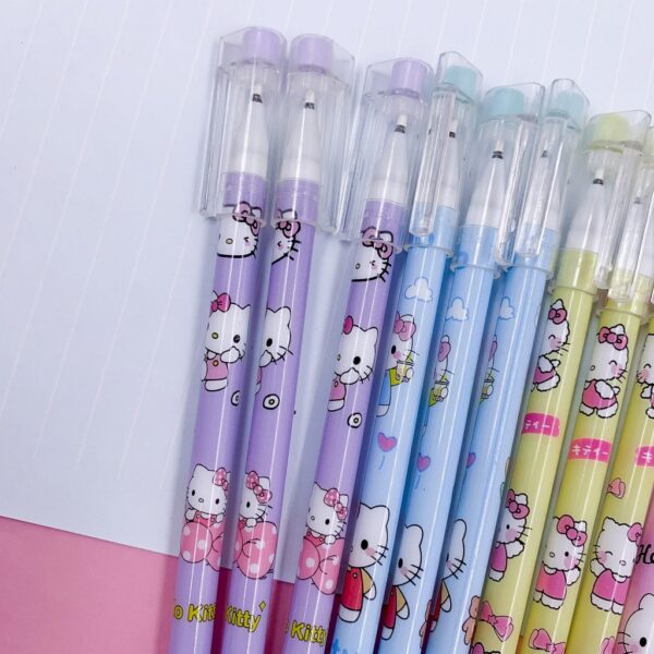 Caneta Apagável Estampada Hello Kitty - Blister 12 Und