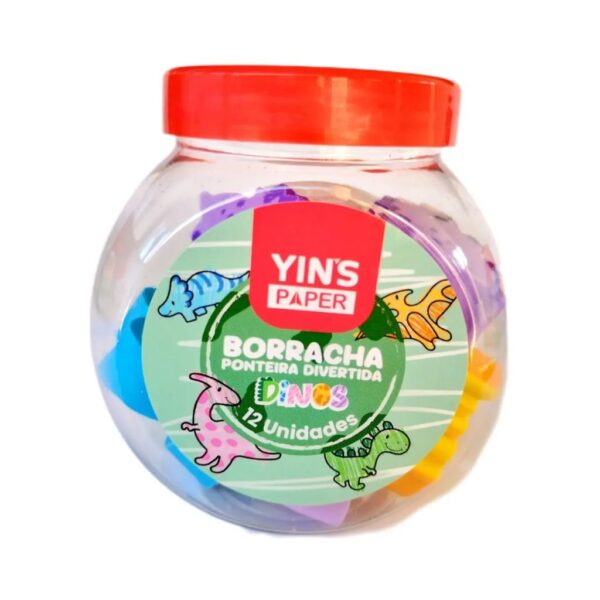 Borracha Ponteira Dinossauro - YINS PAPER - POTE 12 UND