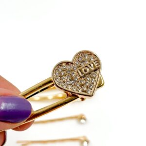 Kit Acesórios Cabelo Love Dourado