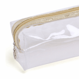 Estojo Zíper Juvenil Transparente GOLD - KIT OFICIAL - UND
