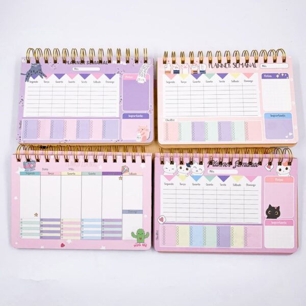Planner com Espiral Fofuras 52 Fls 188 x 125mm Importado
