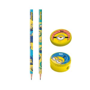 Kit Escolar Minions TRIS - Blister 4 Peças