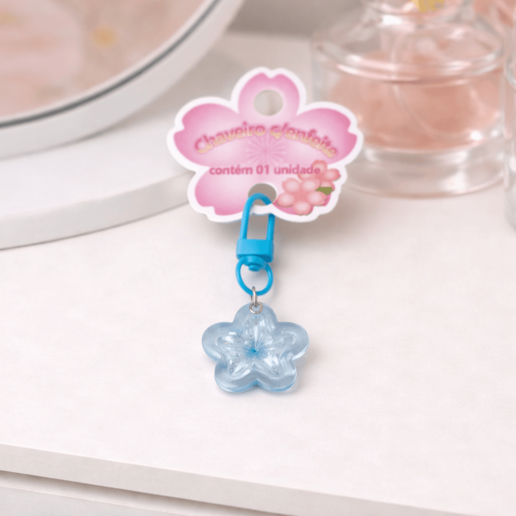Chaveiro Pingente Charm Flor Cute Colors -  IMPORTADO  - UND