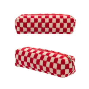 Necessaire Estojo Palito Tricô VERMELHA 19x5x5cm - FLORIE - UND