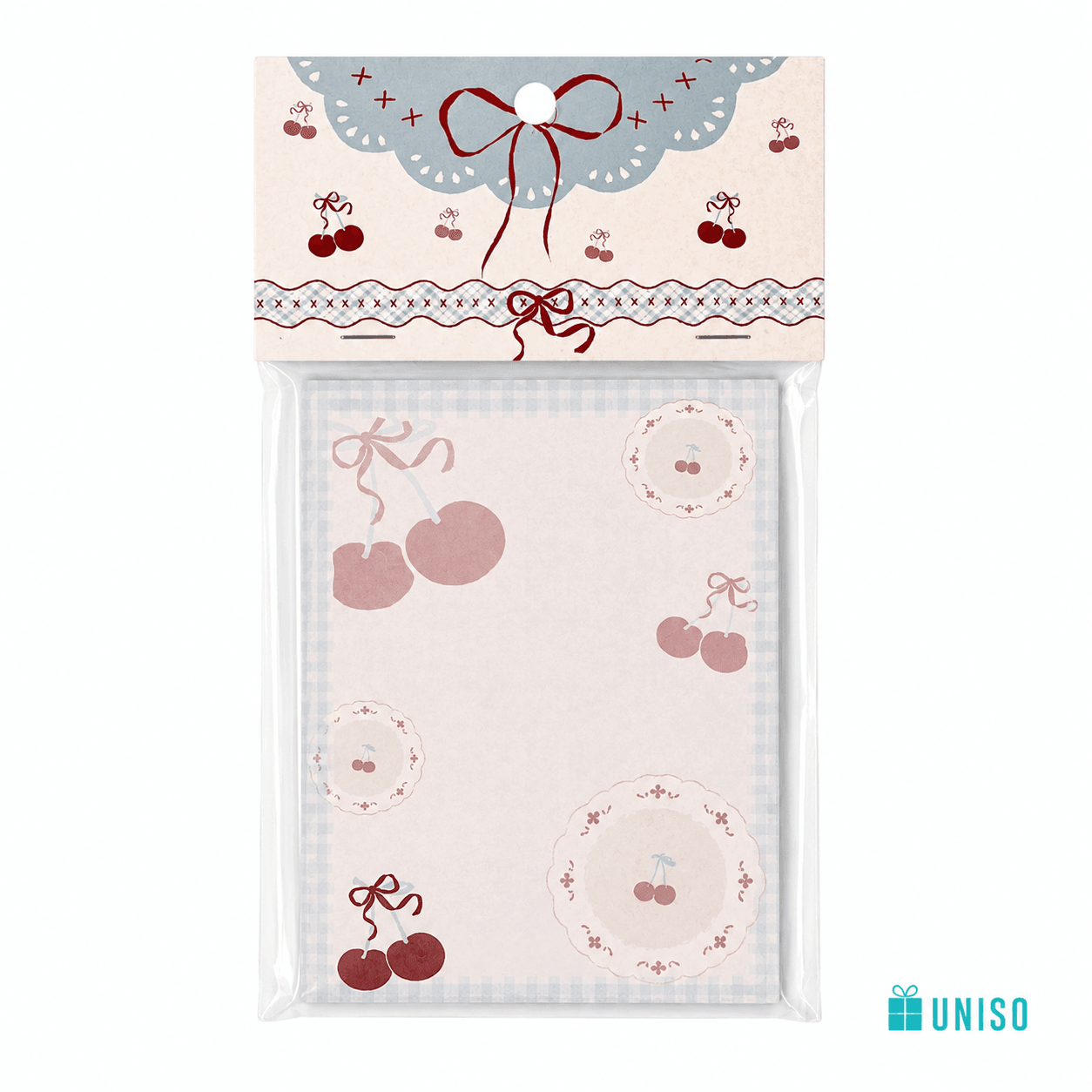 Bloco de Notas Laço Cereja Retrô 80x110mm 80 fls - UNISO - UND