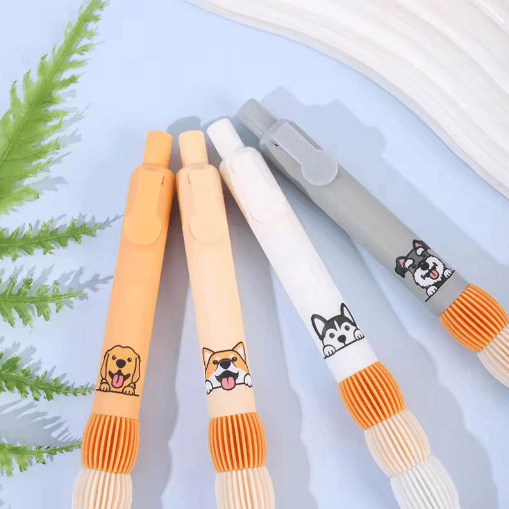 Caneta Gel Retrátil Premium 0.5 mm Cachorro Dog - CX 4 UND