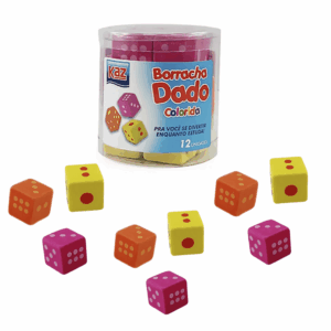 Borracha Dado Colorida KAZ - POTE 12 UND