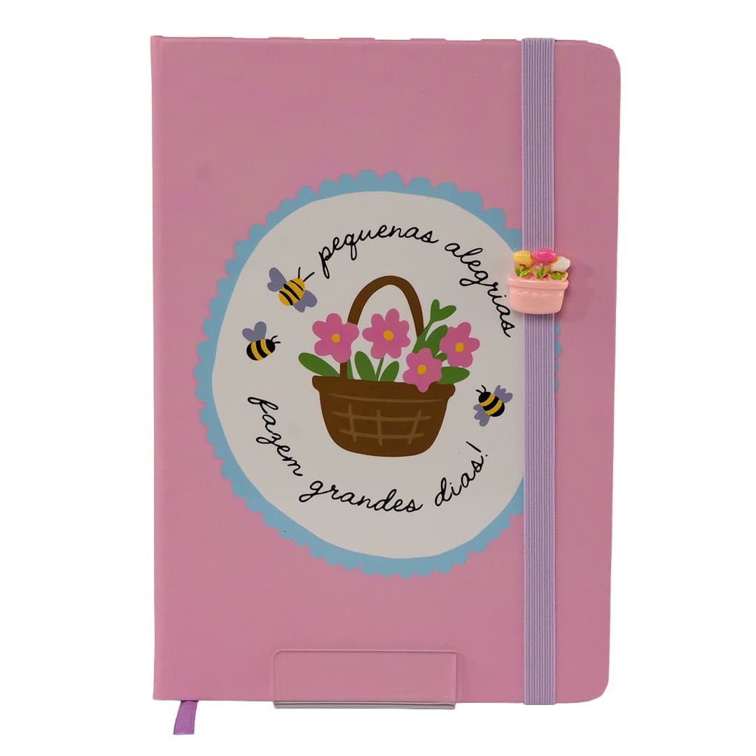 Caderno Capa Dura Pautado Delicate Sortido 21x15x2cm - FLORIE - UND