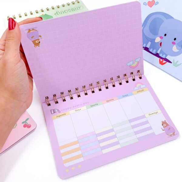 Planner com Espiral Bichinhos Fofos 188x125mm