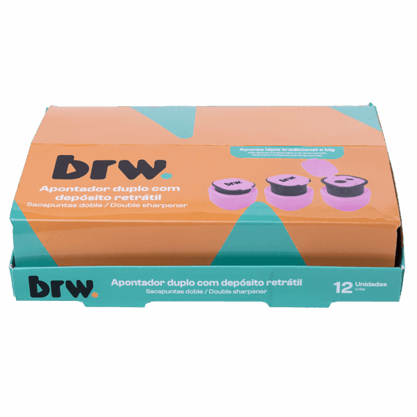 Apontador Duplo c/ Depósito Retrátil - BRW - UND