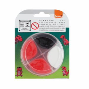 Massa de Modelar Divertida Dino 3 Cores BRW - Blister c/ 1 Pote