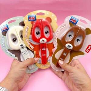 Tesoura Escolar 13cm Zoo KAZ - BLISTER