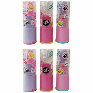 Apontador Coletor c/ Borracha Lipstick Batom  KAZ - KIT 6 UND