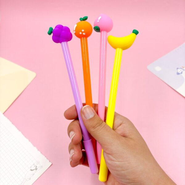 Caneta Fofa Frutinhas - PACOTE 6 UND