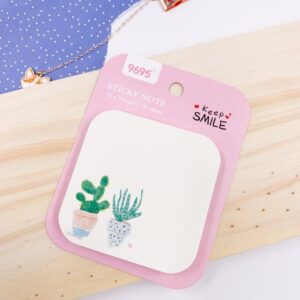 Bloco de Notas Adesivado 76 x76mm Cactus - IMPORTADO - UND